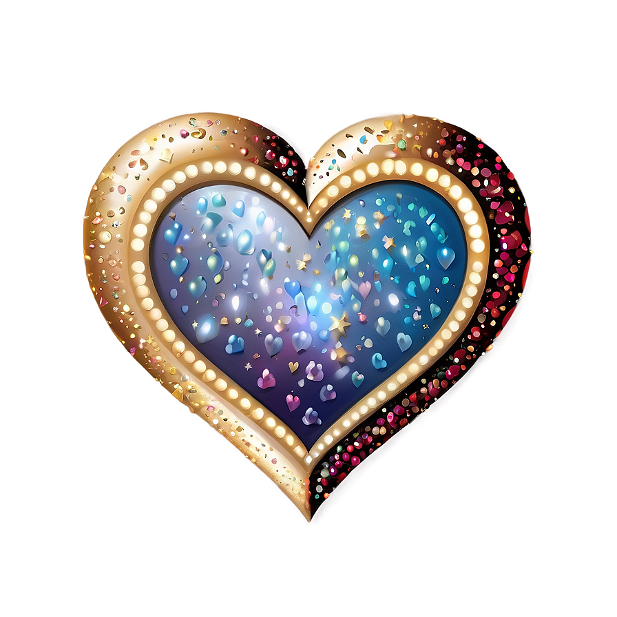 Glitter Heart Clipart Png Qql