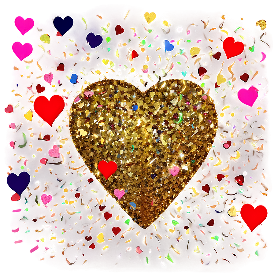 Glitter Heart Confetti Png Iuy27