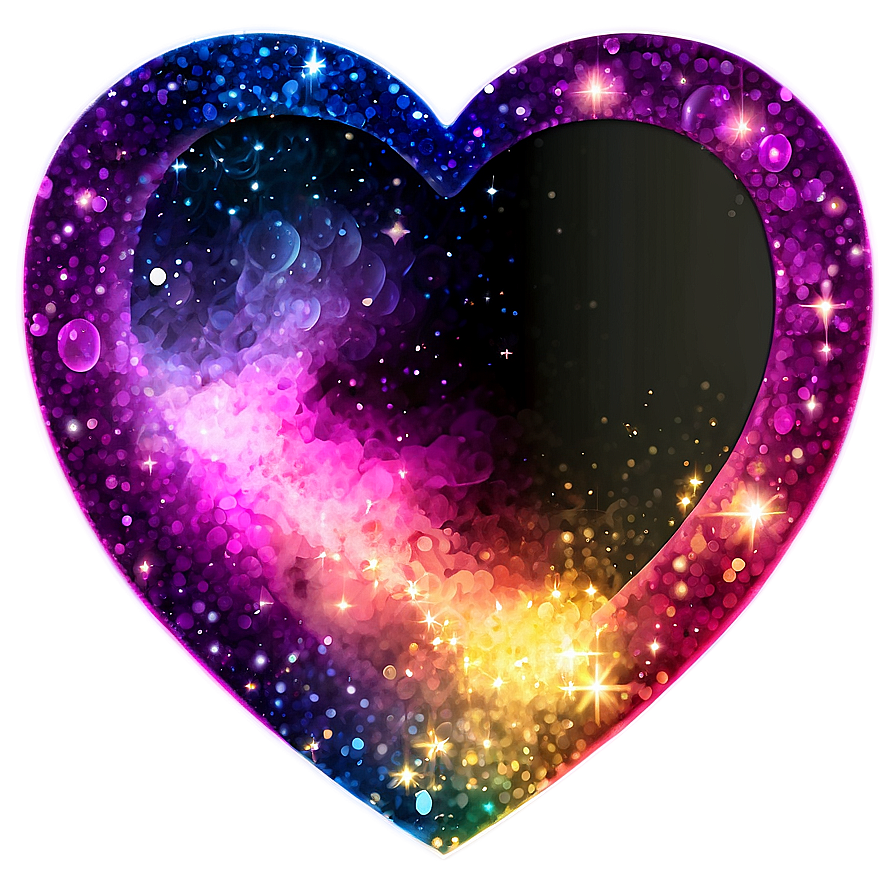 Glitter Heart Galaxy Png Hto