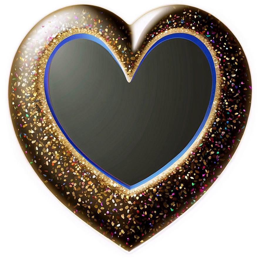 Glitter Heart Outline Png 36