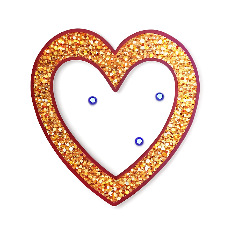 Glitter Heart Outline Png 46