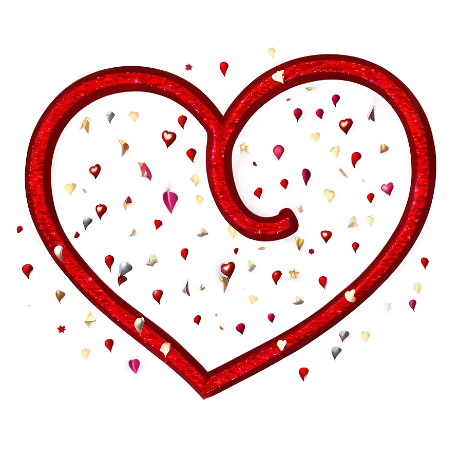 Glitter Heart Outline Png 54