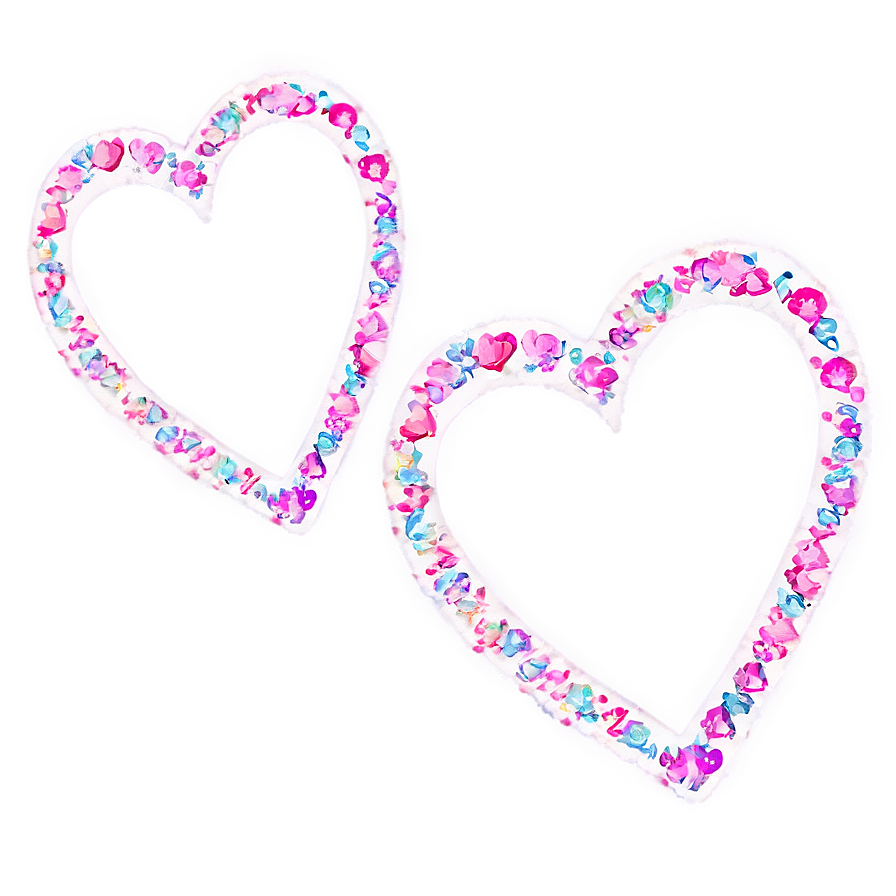 Glitter Heart Pattern Png 79