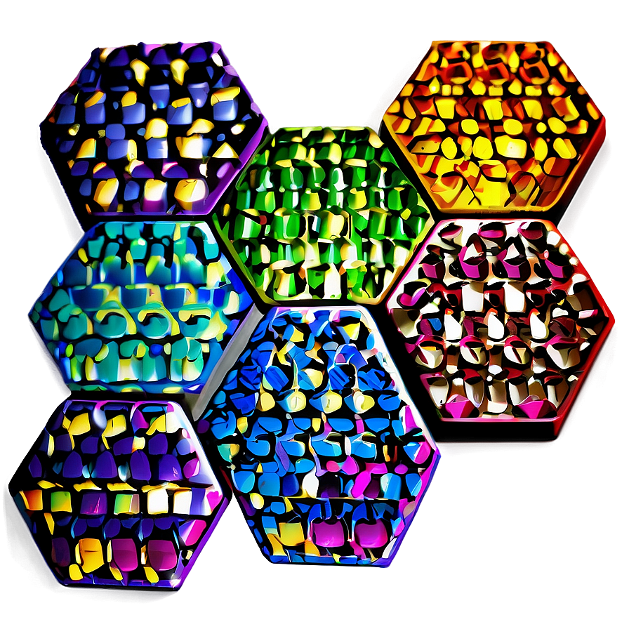 Glitter Hexagon Pattern Png 3