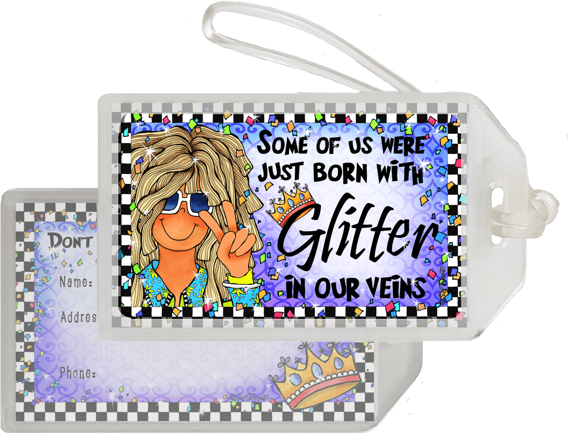 Glitter In Veins Luggage Tag