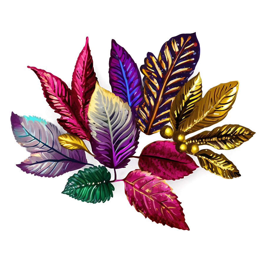 Glitter Leaves Png Svb