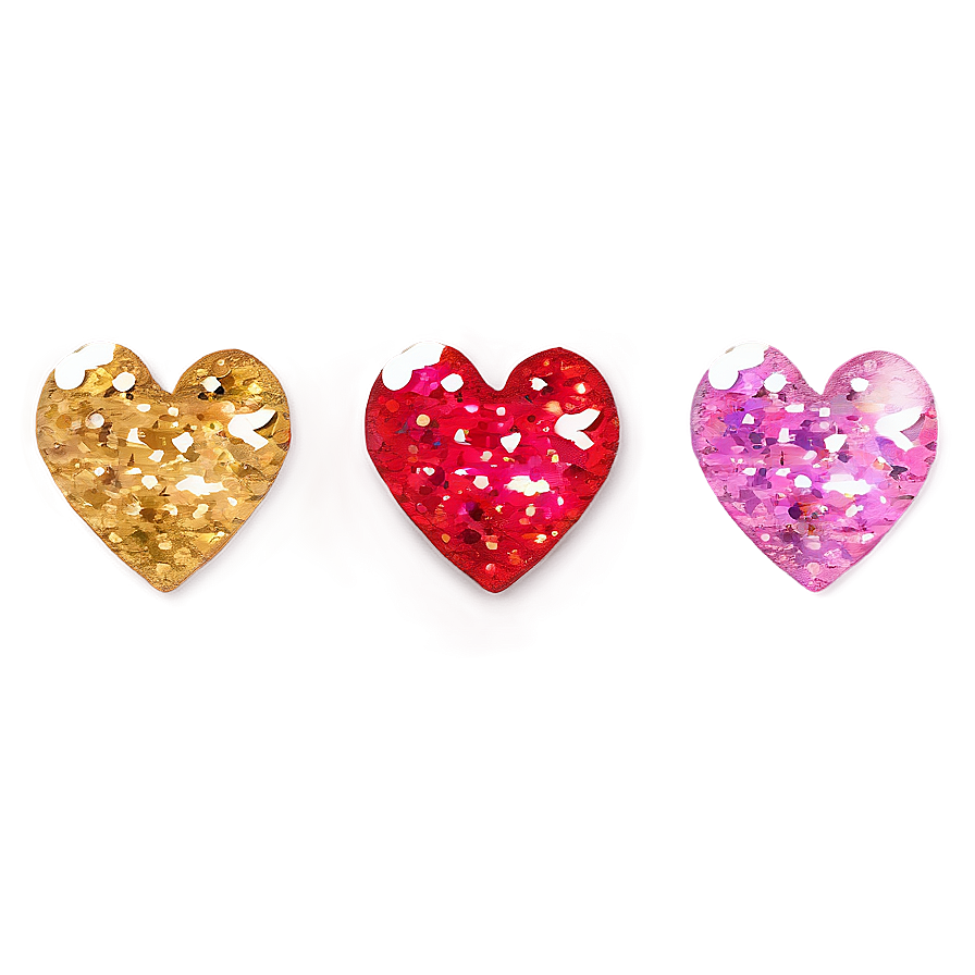 Glitter Love Heart Png Joj49