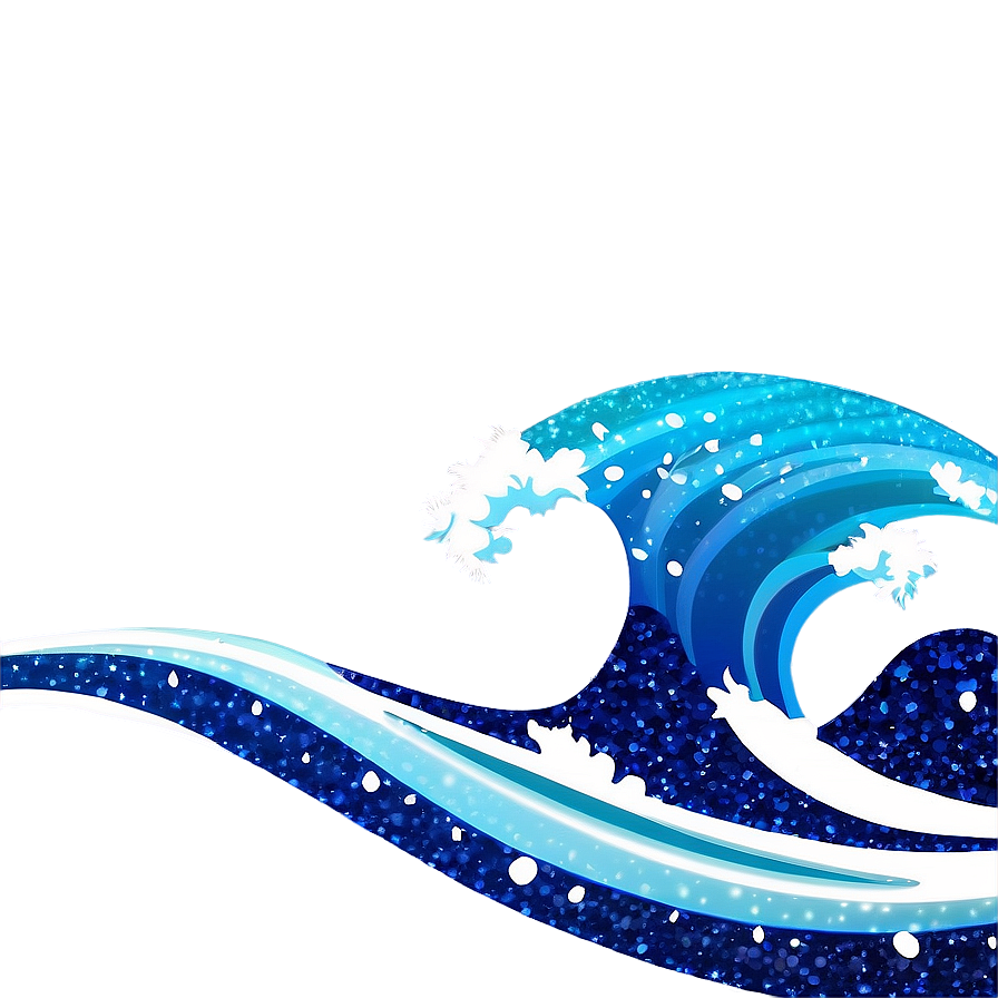 Glitter Ocean Wave Png 93