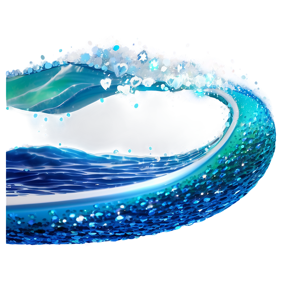 Glitter Ocean Wave Png Xwy