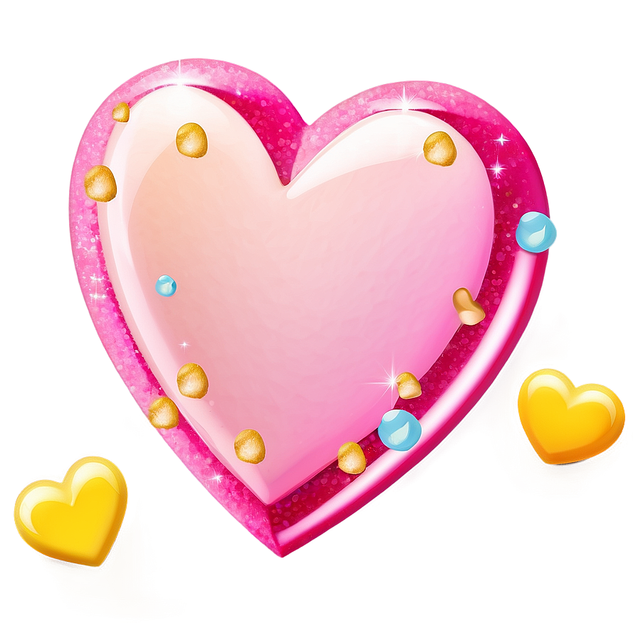 Glitter Pink Heart Emoji Png Qje88