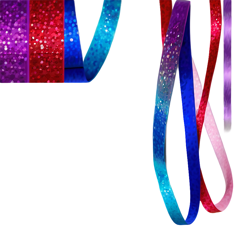 Glitter Ribbon Swirl Png Xao10