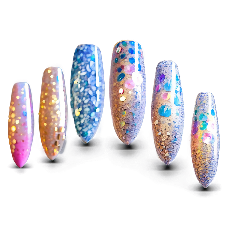 Glitter Single Acrylic Nail Png 06272024