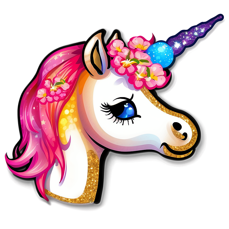 Glitter Unicorn Clipart Png 06262024