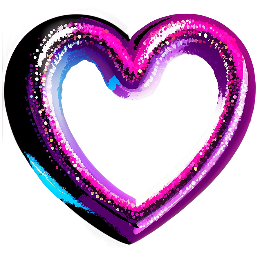 Glitter Valentine Heart Png Abi