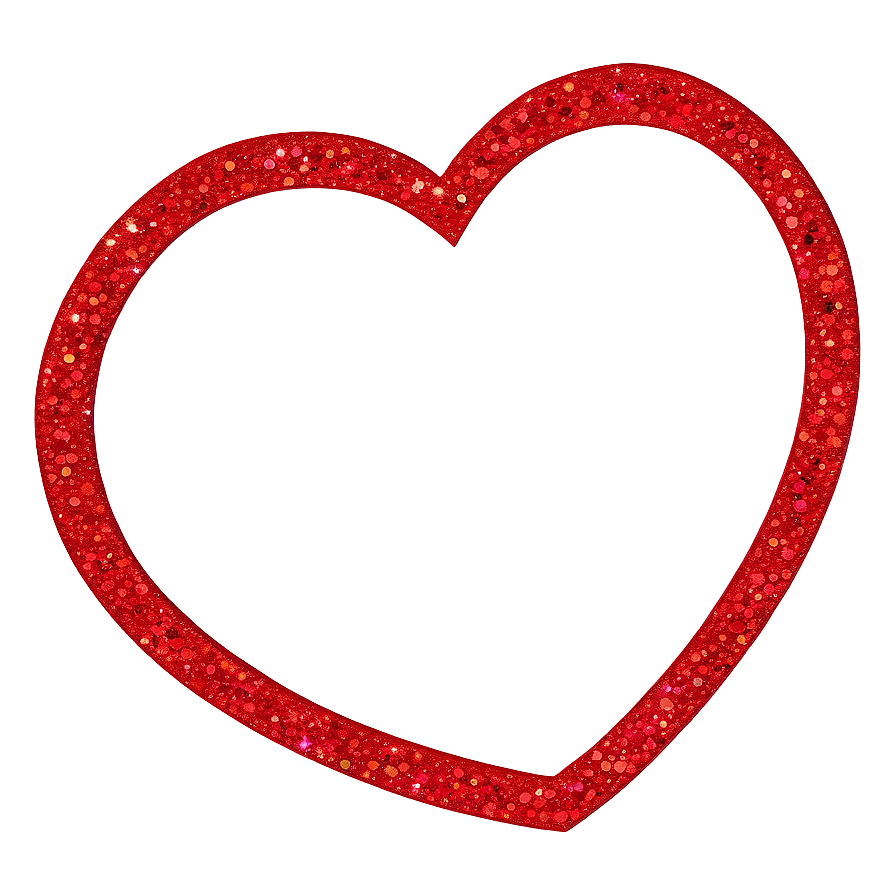 Glitter Valentine Heart Png Seu