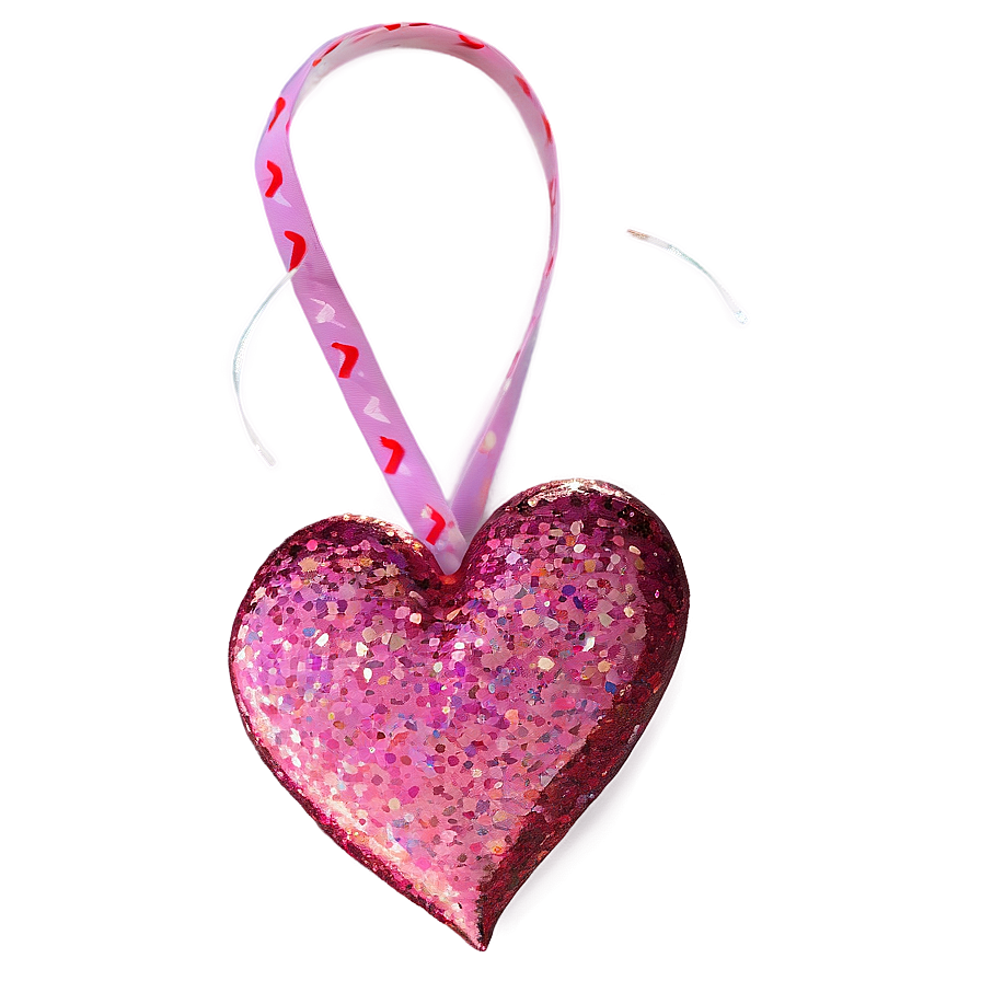 Glitter Valentine Heart Png Vft85