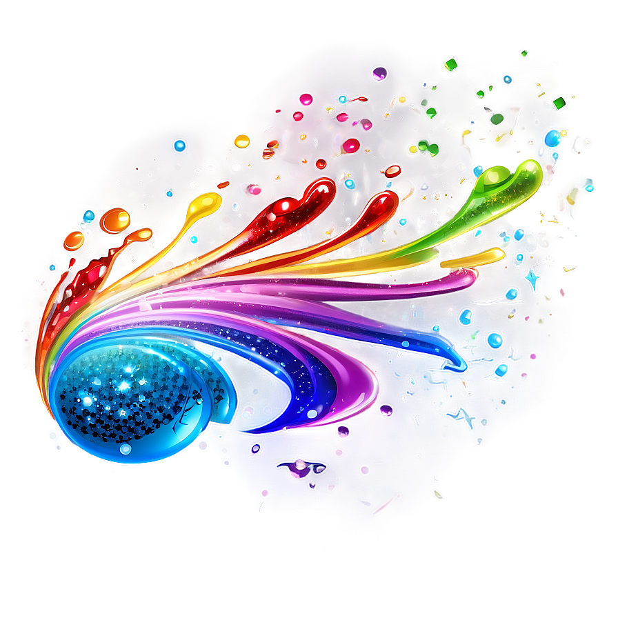 Glitter Wave Splash Png 05032024