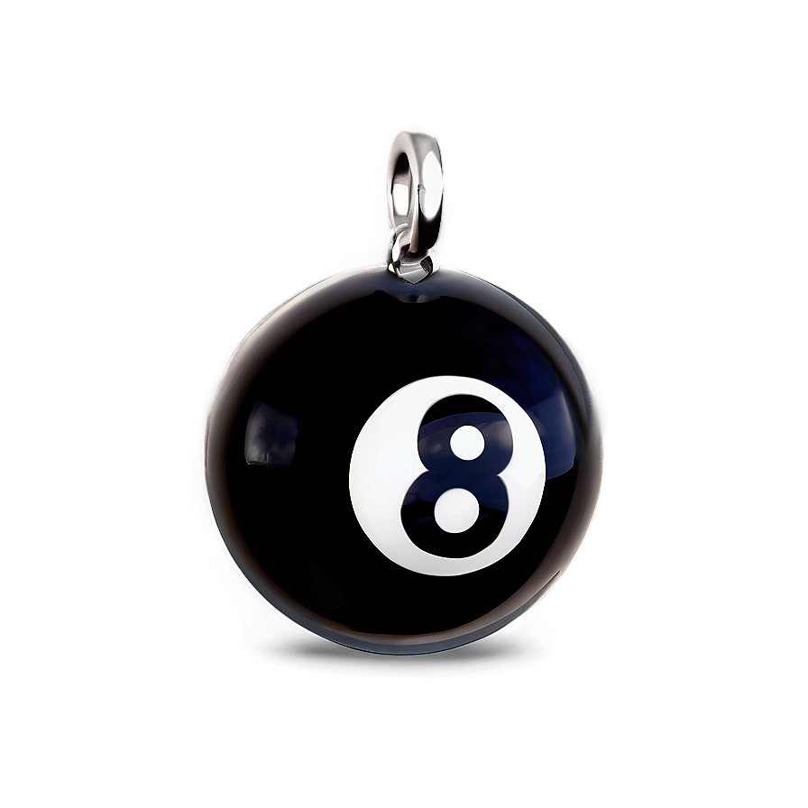 Glittering 8 Ball Charm Png 81