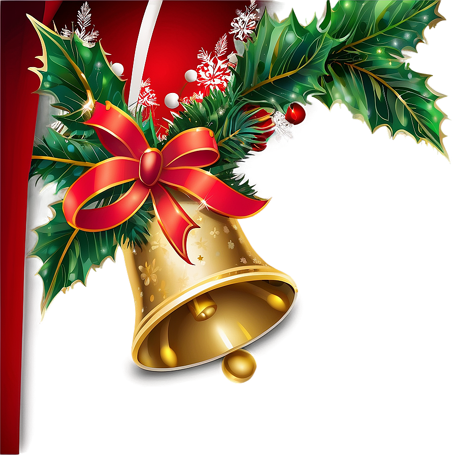 Glittering Christmas Bells Png 91