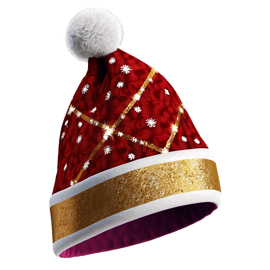 Glittering Christmas Hat Png Flv