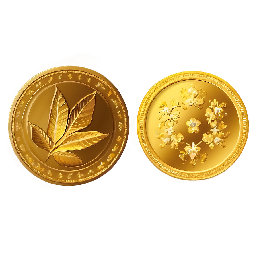 Glittering Gold Coin Png 97