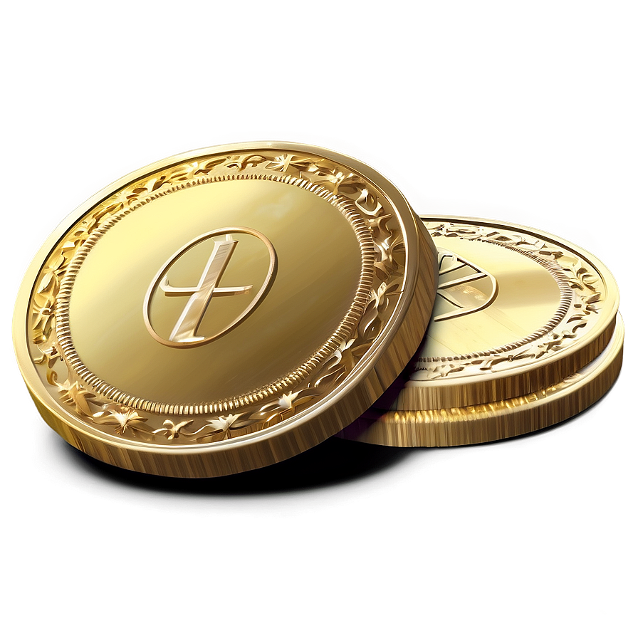 Glittering Gold Coin Png Tfg