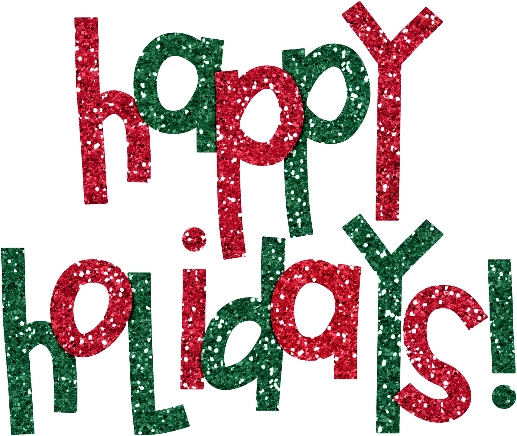 Glittering Happy Holidays Greeting