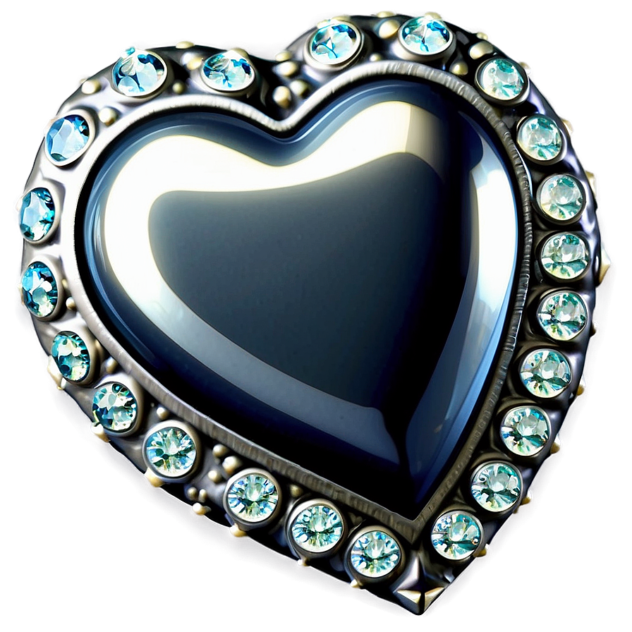 Glittering Heart Jewel Png B