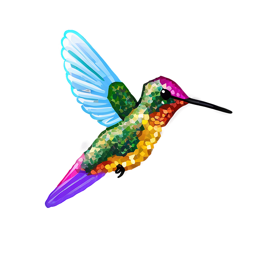 Glittering Hummingbird Png Pac70