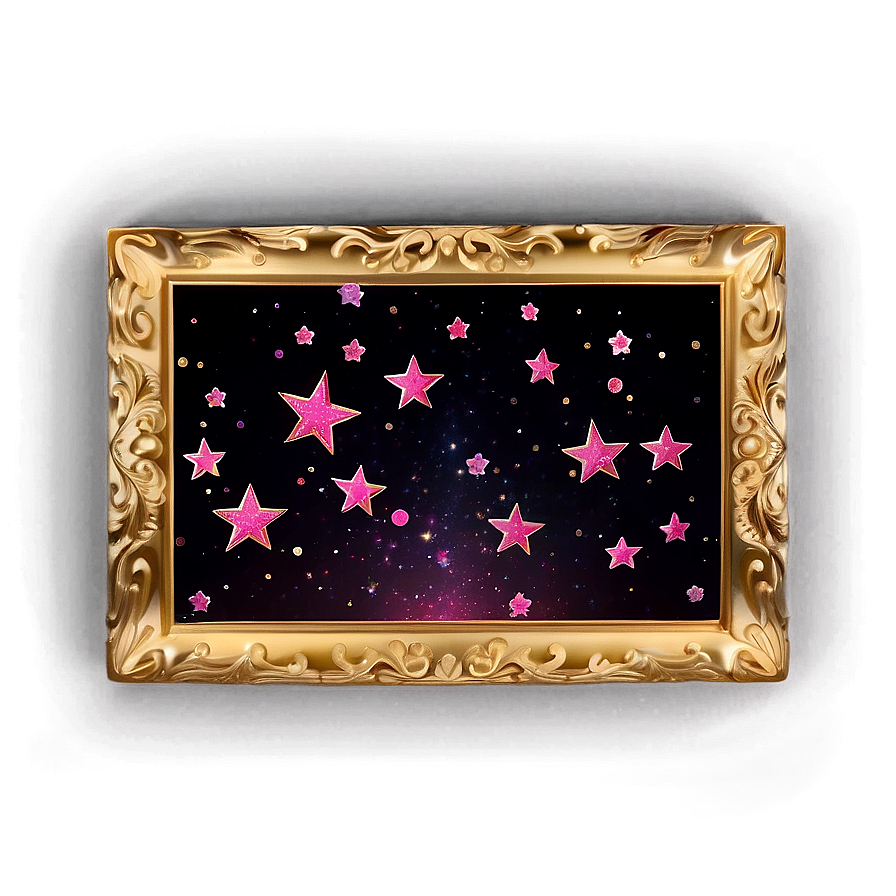 Glittering Pink Stars Png 90