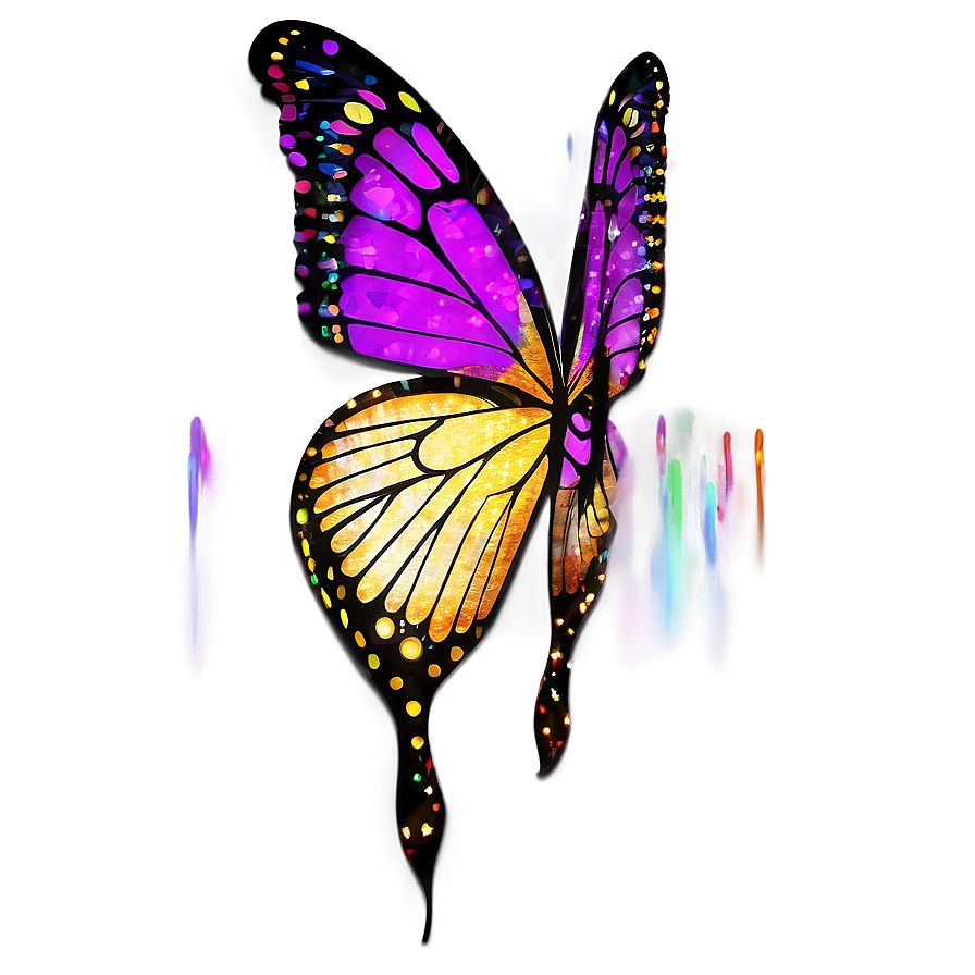 Glittering Purple Butterfly Png 84