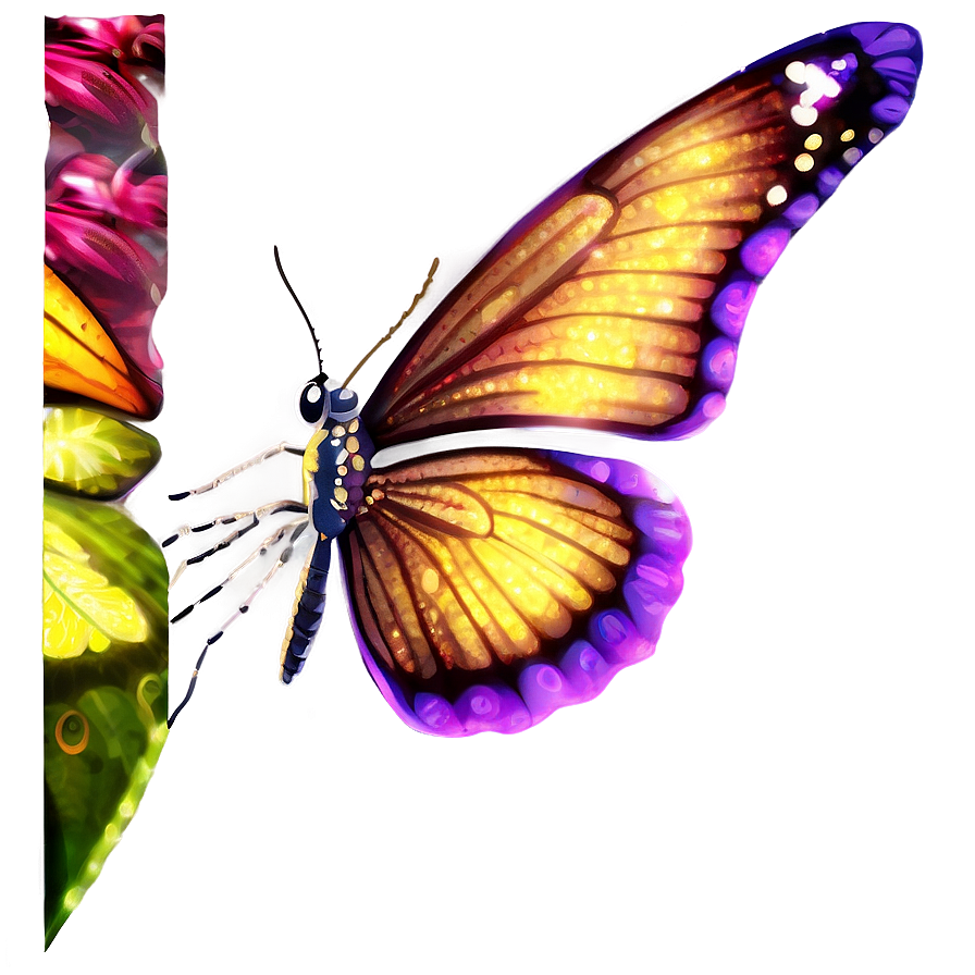 Glittering Purple Butterfly Png Fpl79