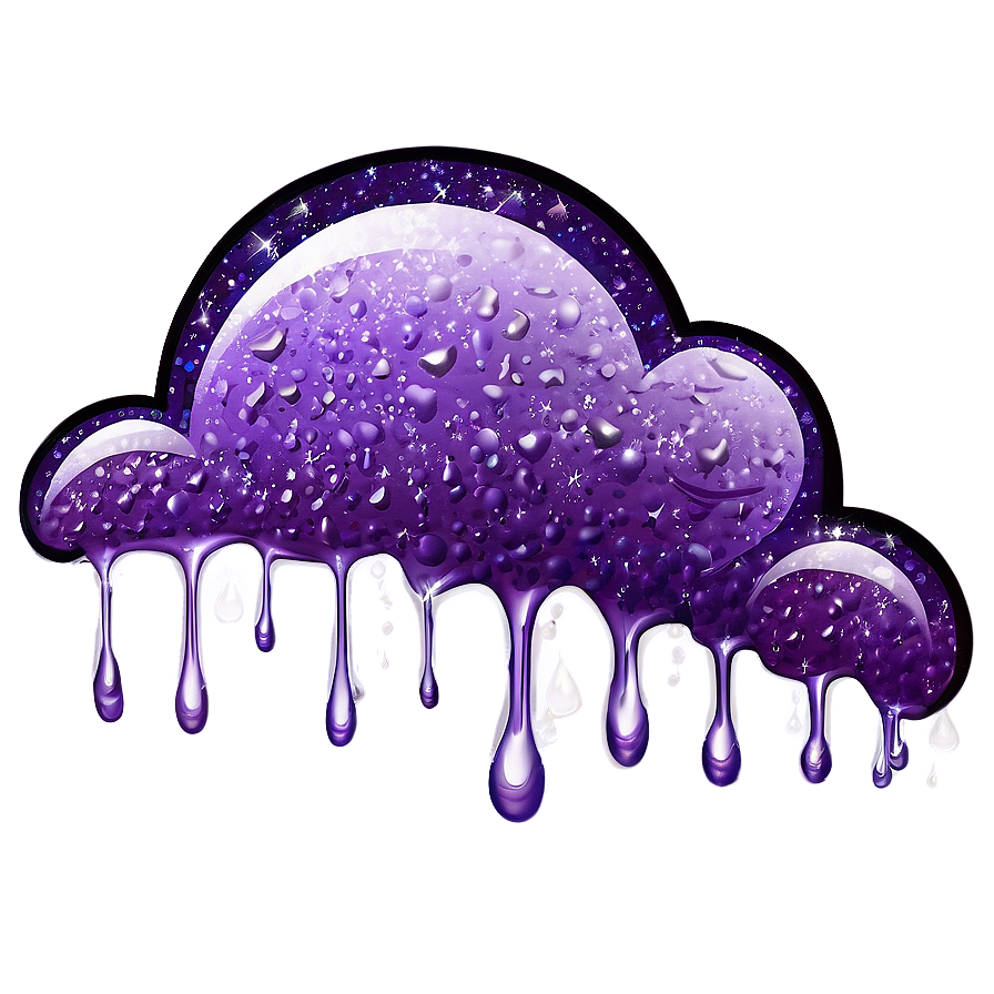 Glittering Purple Rain Png Lhv