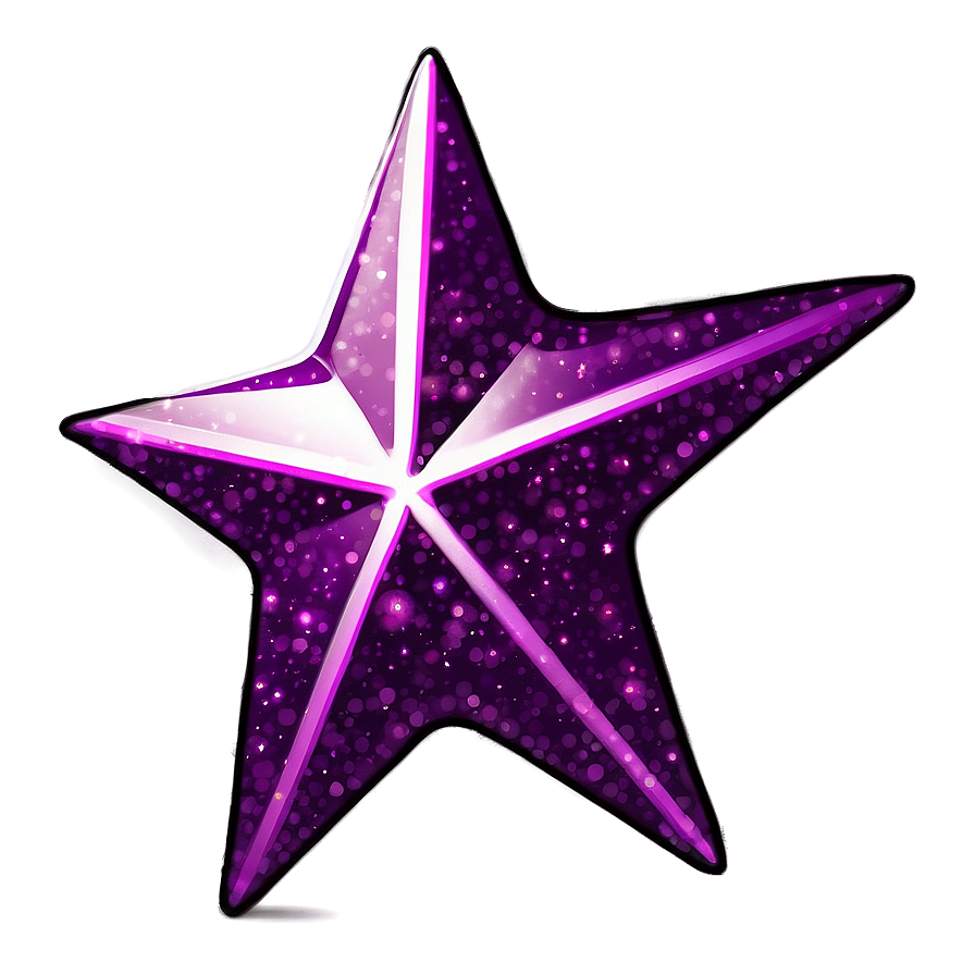 Glittering Purple Star Illustration Png 30