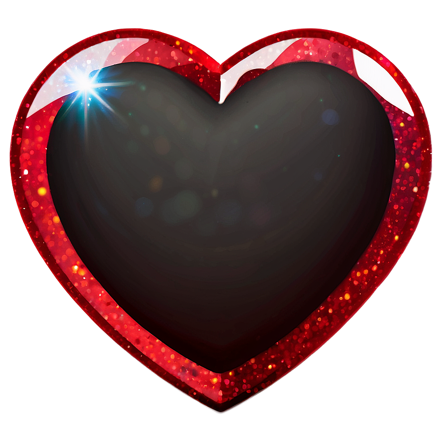 Glittering Red Heart Emoji Png Qqy