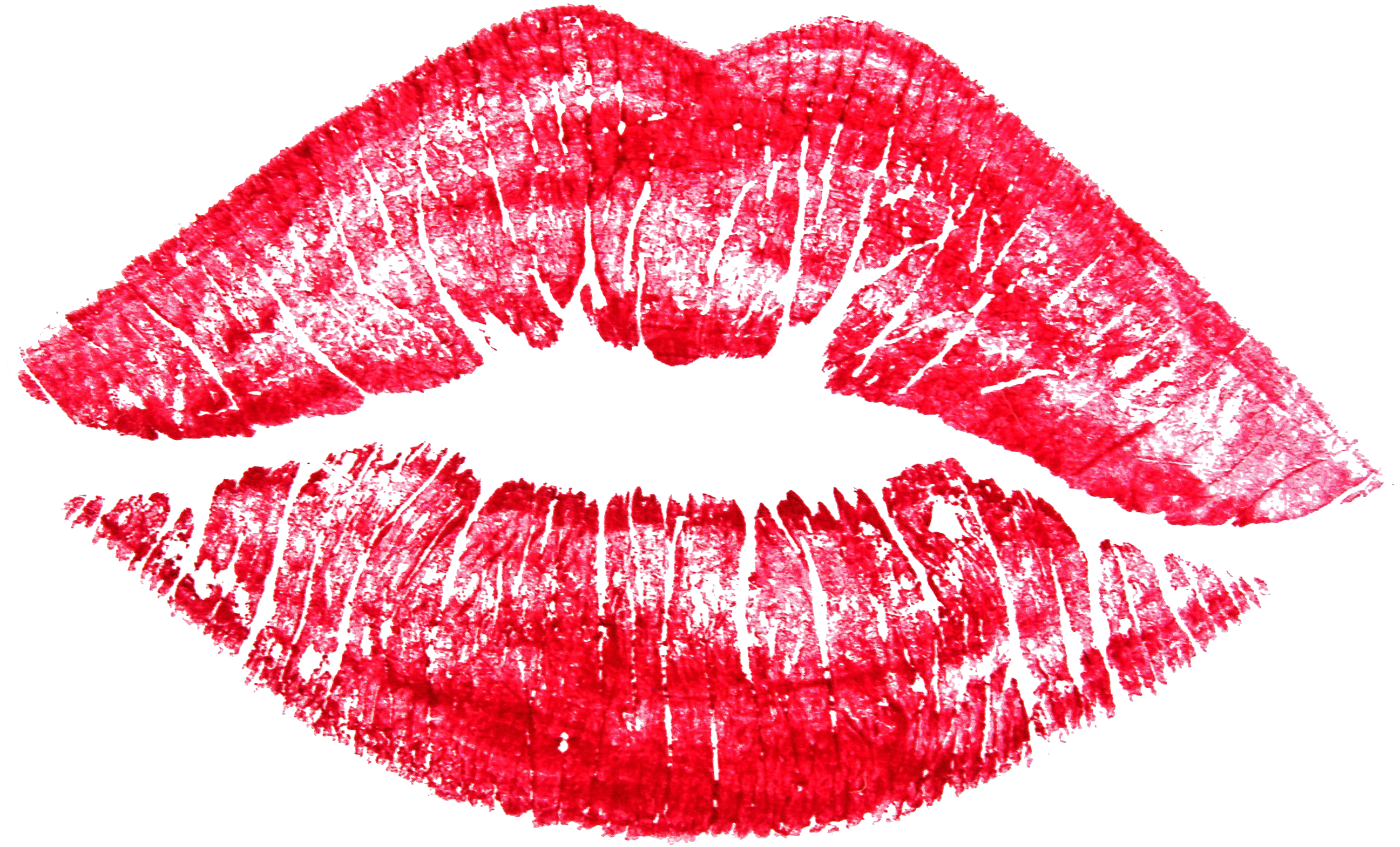 Glittering Red Lipstick Kiss