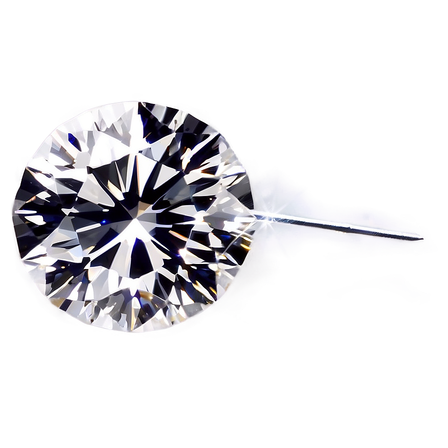 Glittering Round Diamond Png 06282024