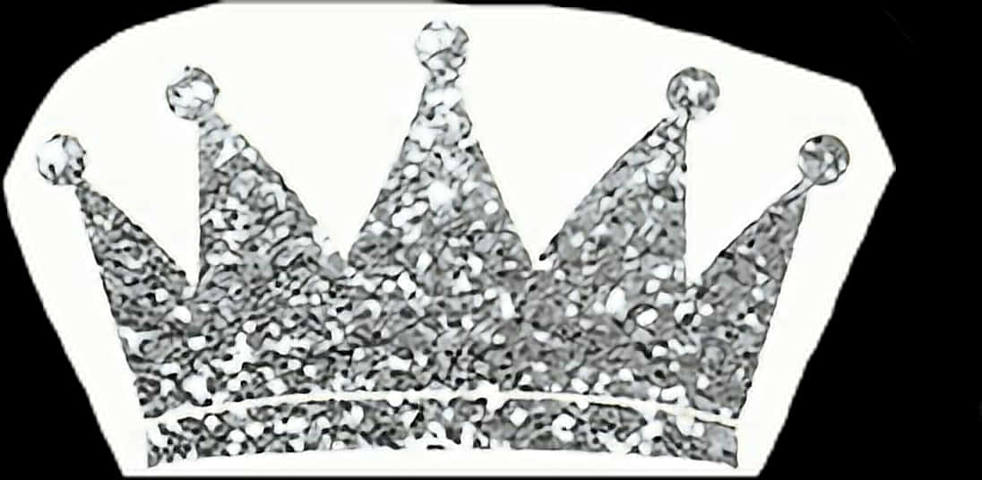 Glittering Silver Crown Graphic