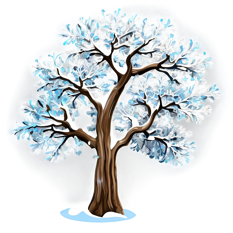 Glittering Snow Tree Png 71