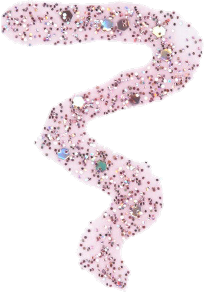 Glittery Pink Question Mark