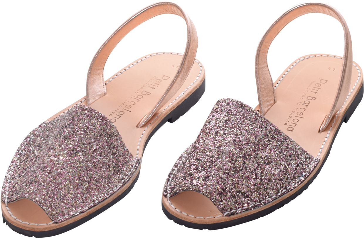 Glittery Pink Sandals Isolated