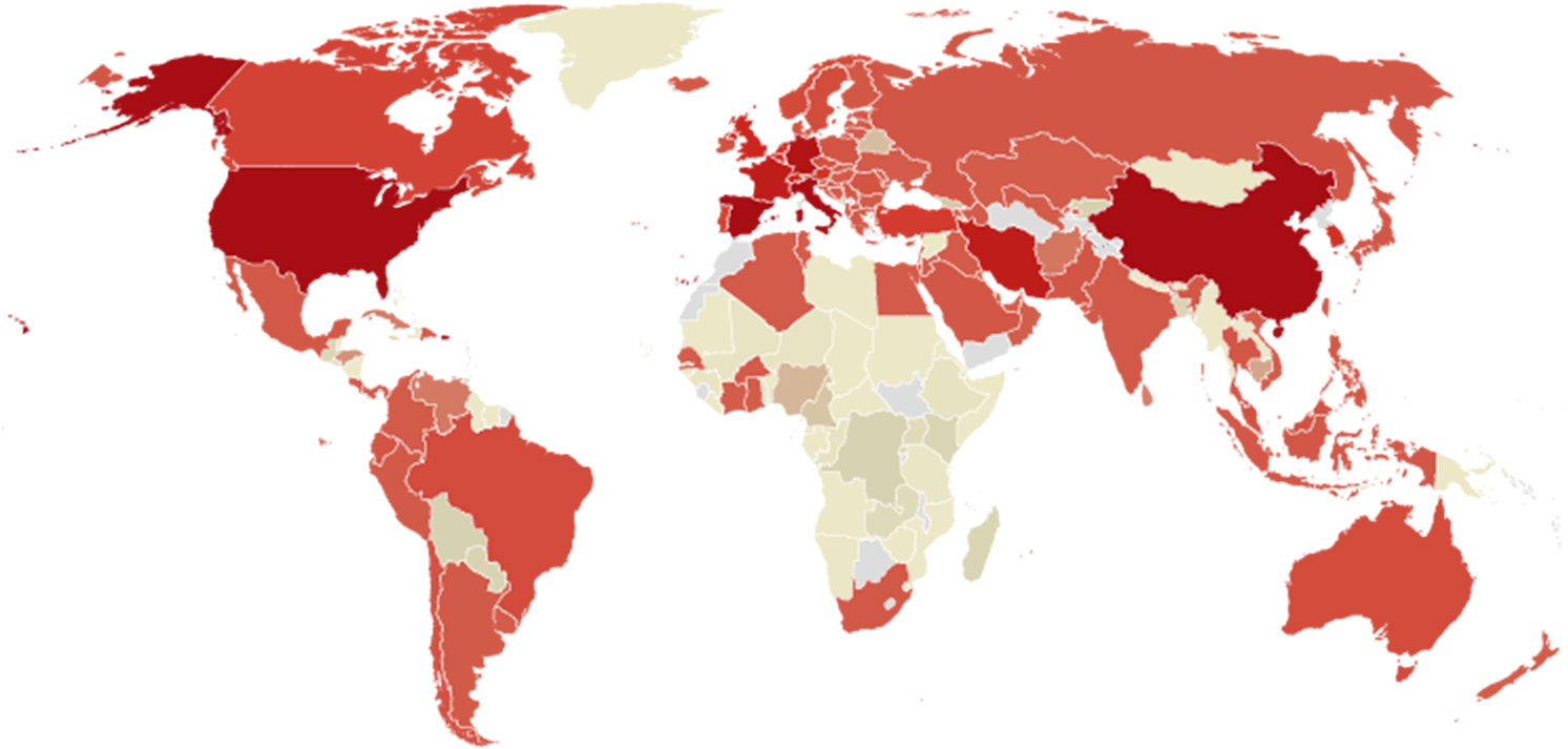 Global C O V I D19 Spread Map