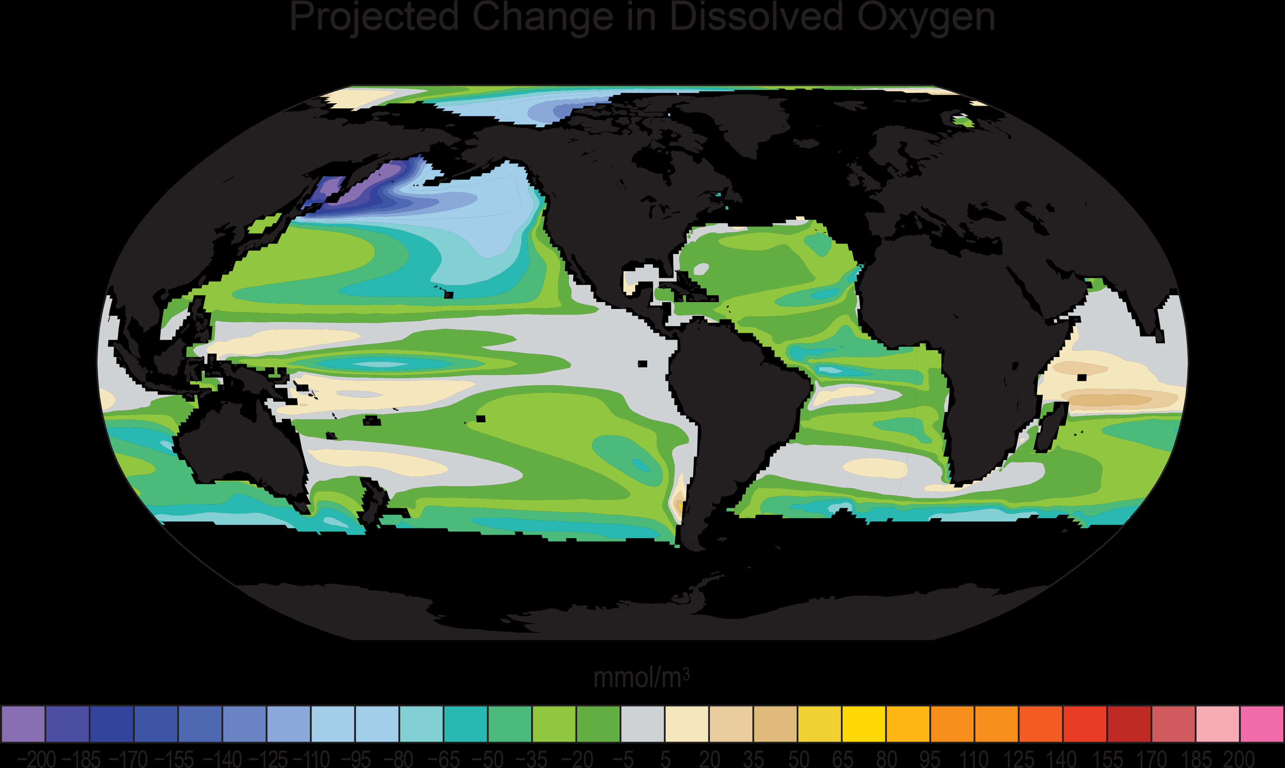 Global Dissolved Oxygen Projection Map