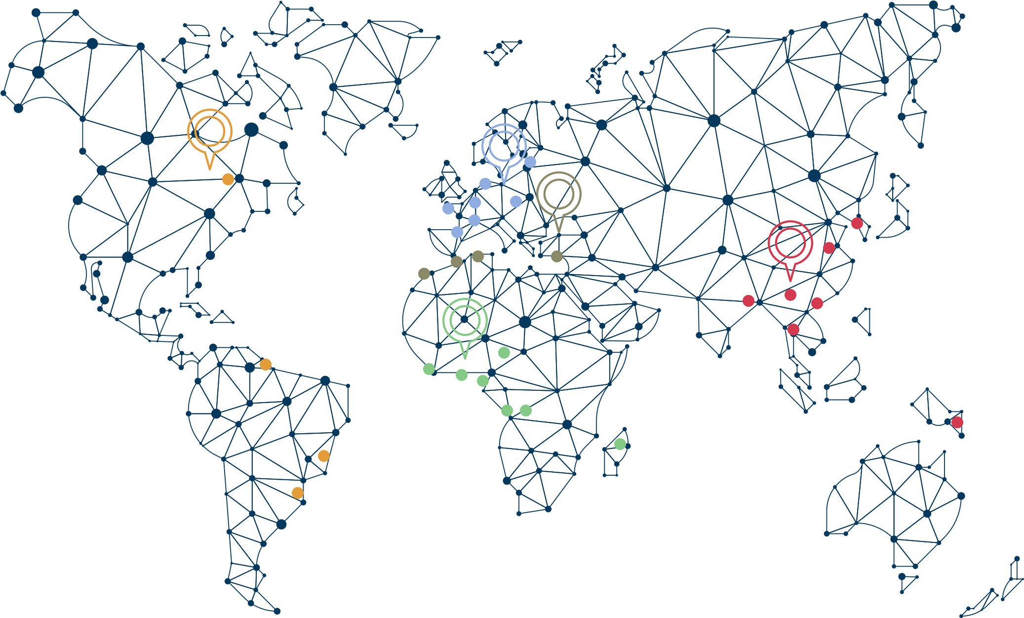 Global Network Connections Map