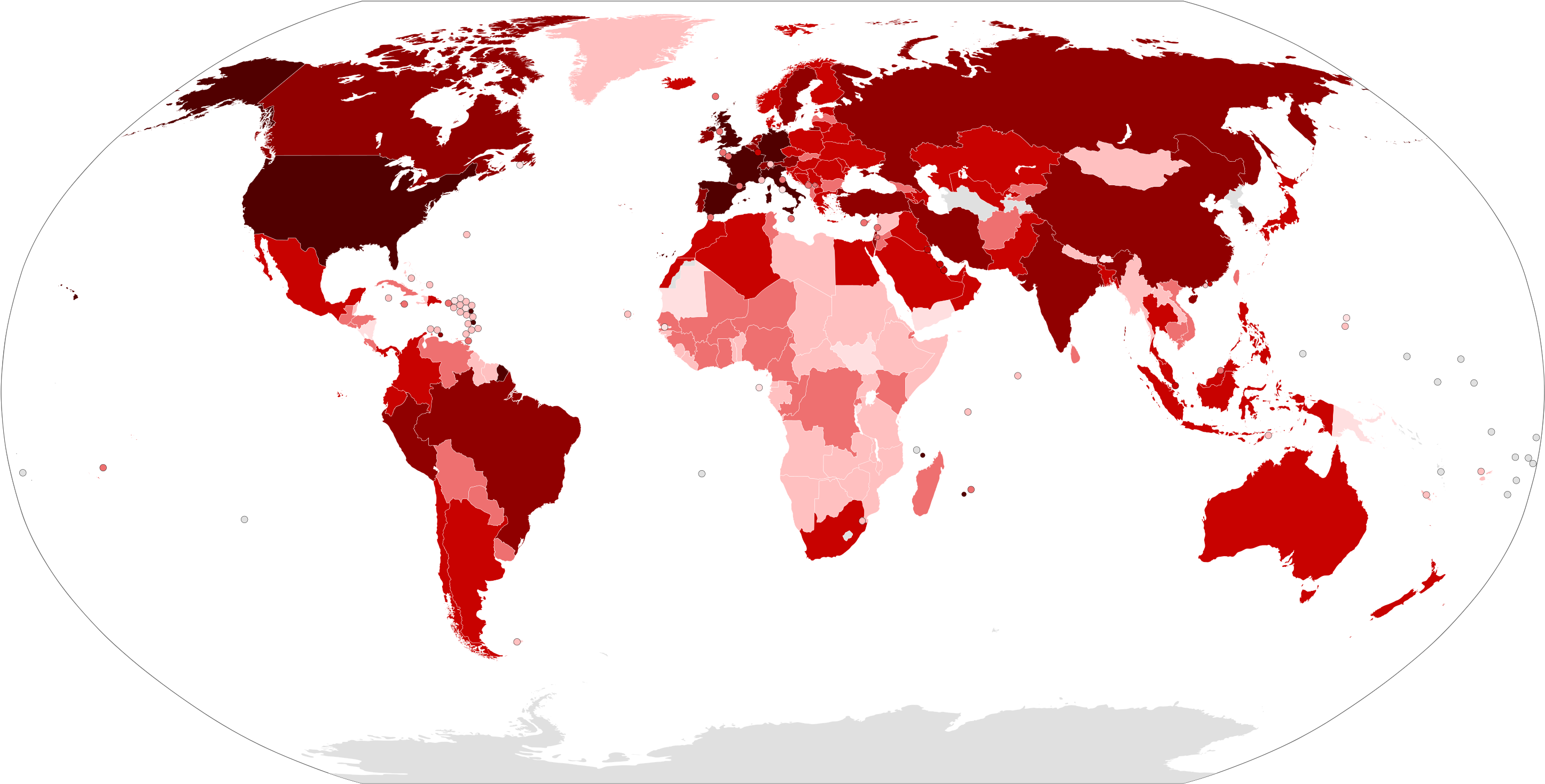 Global Population Density Map