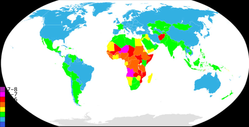 Global Population Density Map