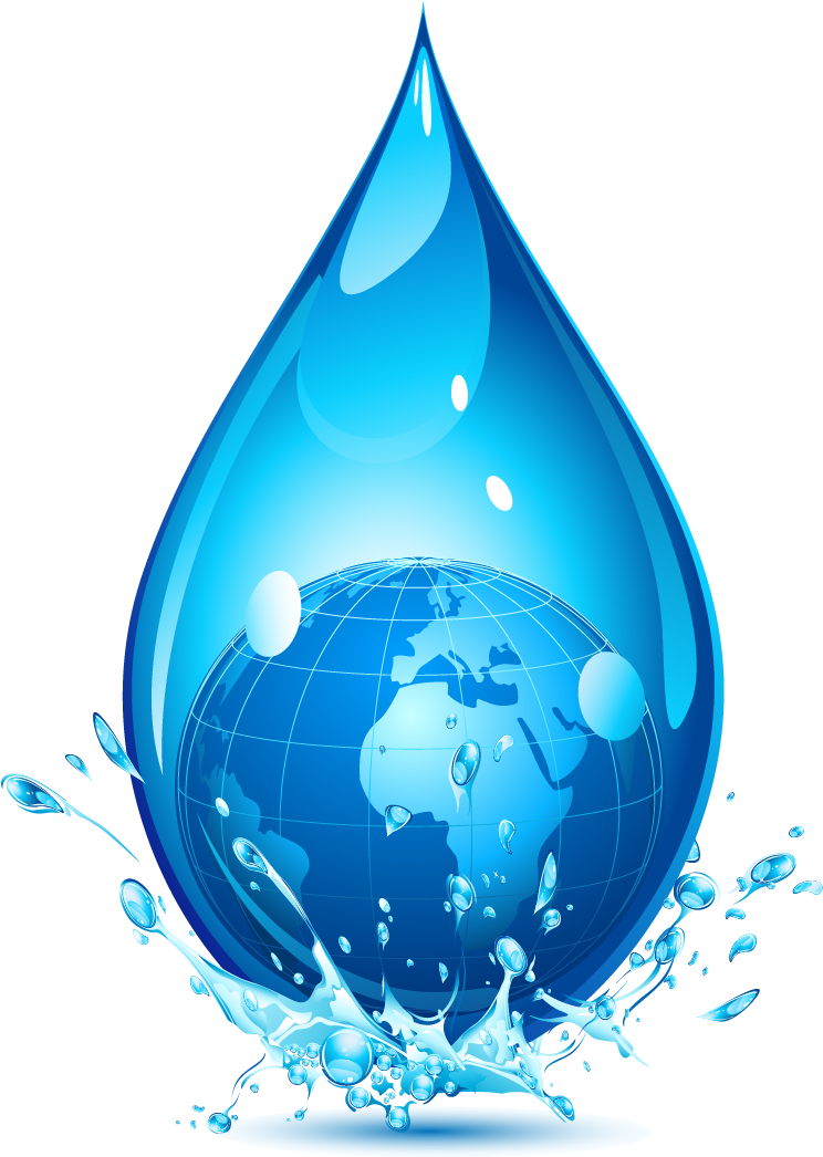 Global Water Drop Concept
