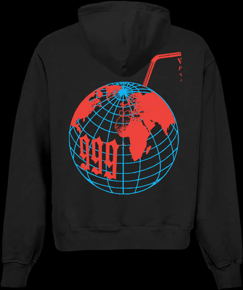 Globe Design Hoodie999