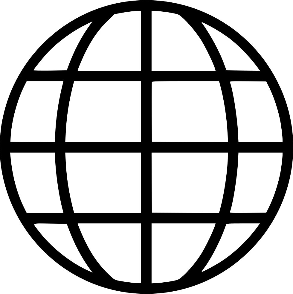 Globe Icon Simple Black