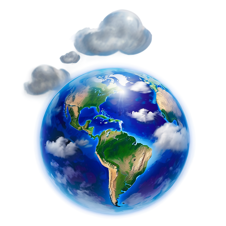 Globe With Clouds Png 46